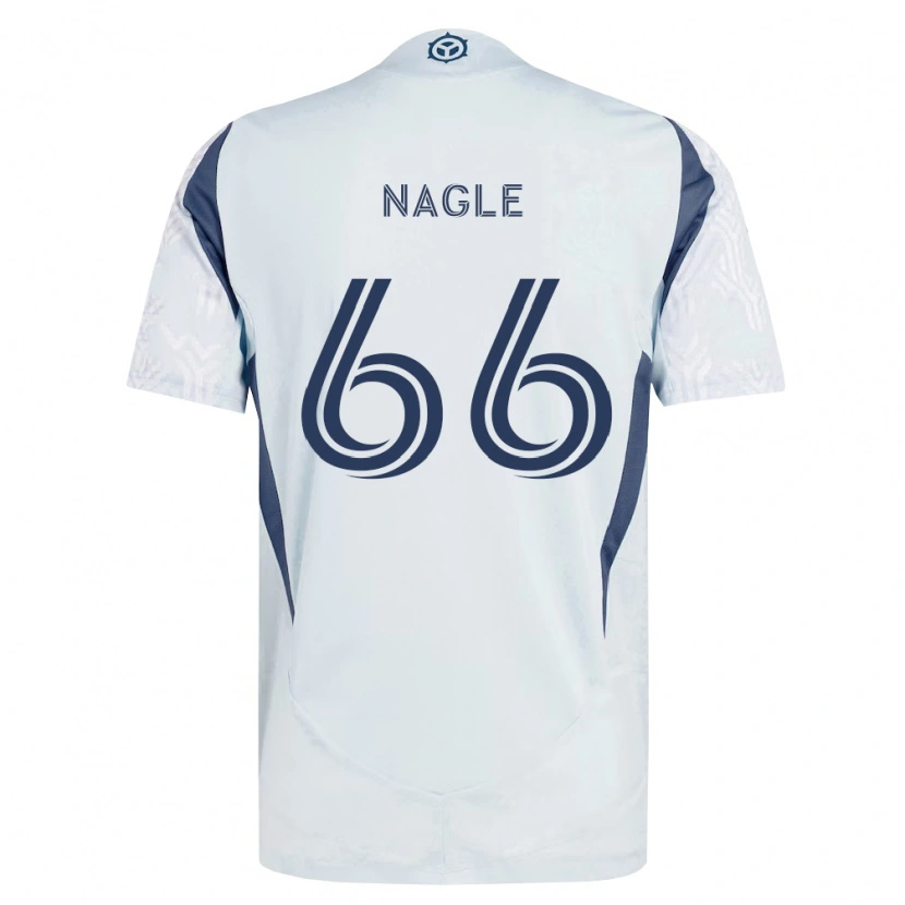 Danxen Kobiety Chase Nagle #66 Niebieski Szary Biały Wyjazdowa Koszulka 2026/27 Koszulki Klubowe