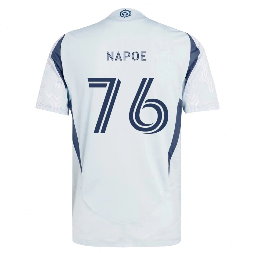Danxen Kobiety Milan Napoe #76 Niebieski Szary Biały Wyjazdowa Koszulka 2026/27 Koszulki Klubowe