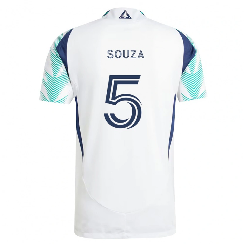 Danxen Kobiety Victor Souza #5 Biały Granatowy Jasnozielony Wyjazdowa Koszulka 2026/27 Koszulki Klubowe