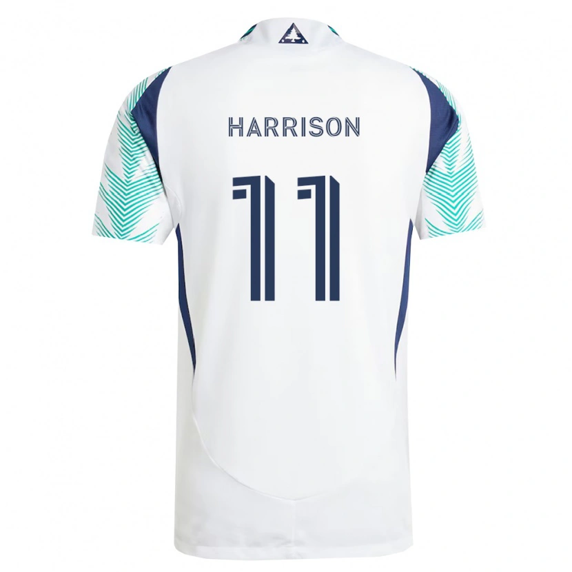 Danxen Kobiety Jack Harrison #11 Biały Granatowy Jasnozielony Wyjazdowa Koszulka 2026/27 Koszulki Klubowe