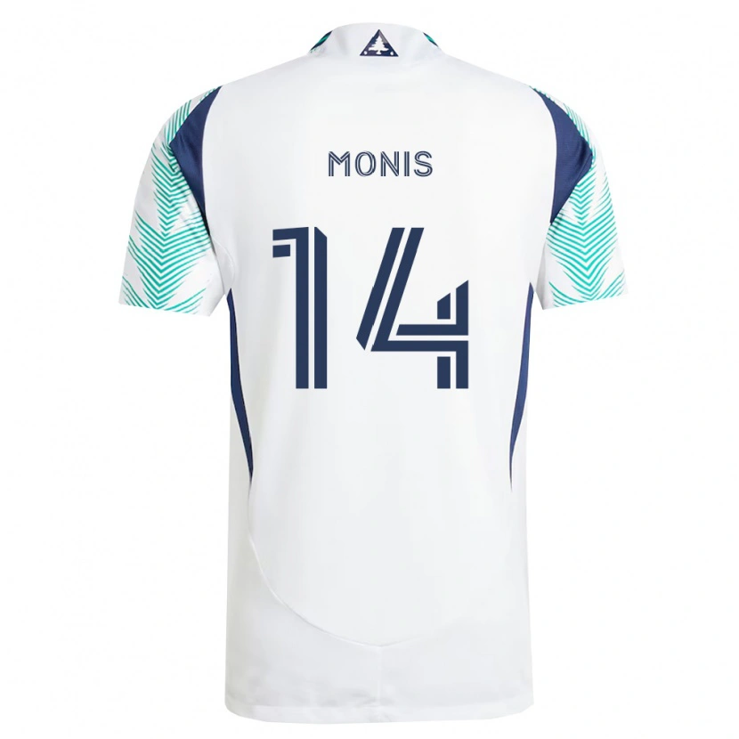 Danxen Kobiety Alex Monis #14 Biały Granatowy Jasnozielony Wyjazdowa Koszulka 2026/27 Koszulki Klubowe