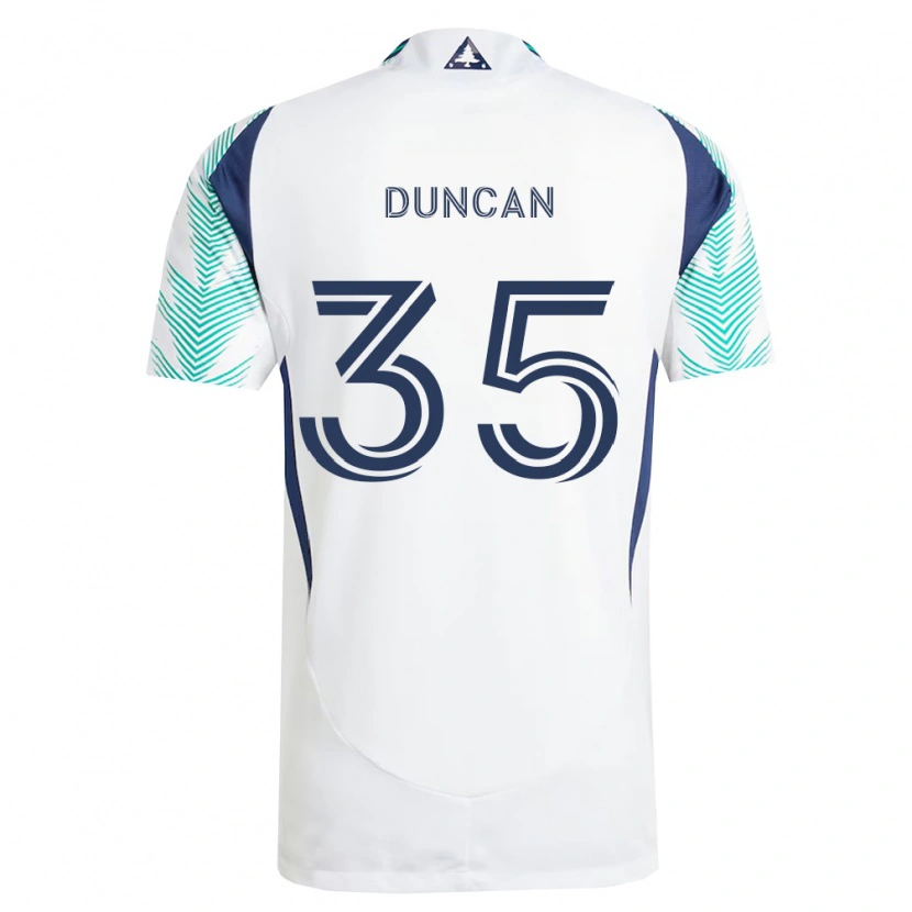 Danxen Kobiety Nakye Greenidge-Duncan #35 Biały Granatowy Jasnozielony Wyjazdowa Koszulka 2026/27 Koszulki Klubowe