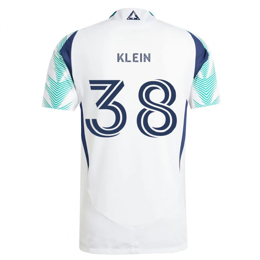 Danxen Kobiety Eric Klein #38 Biały Granatowy Jasnozielony Wyjazdowa Koszulka 2026/27 Koszulki Klubowe