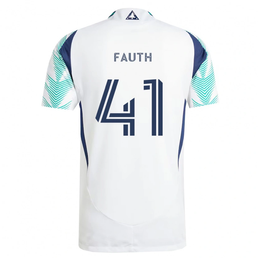 Danxen Kobiety Ryker Fauth #41 Biały Granatowy Jasnozielony Wyjazdowa Koszulka 2026/27 Koszulki Klubowe