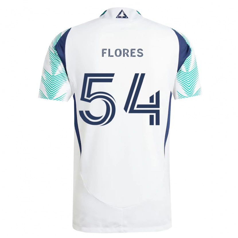 Danxen Kobiety Edwin Flores #54 Biały Granatowy Jasnozielony Wyjazdowa Koszulka 2026/27 Koszulki Klubowe