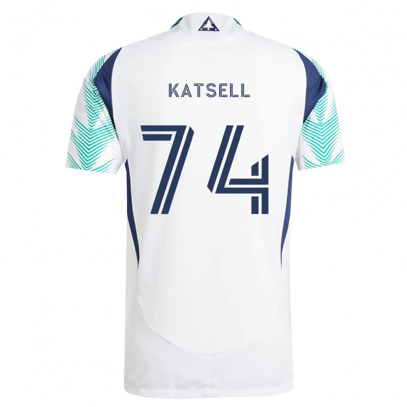 Danxen Kobiety Levi Katsell #74 Biały Granatowy Jasnozielony Wyjazdowa Koszulka 2026/27 Koszulki Klubowe