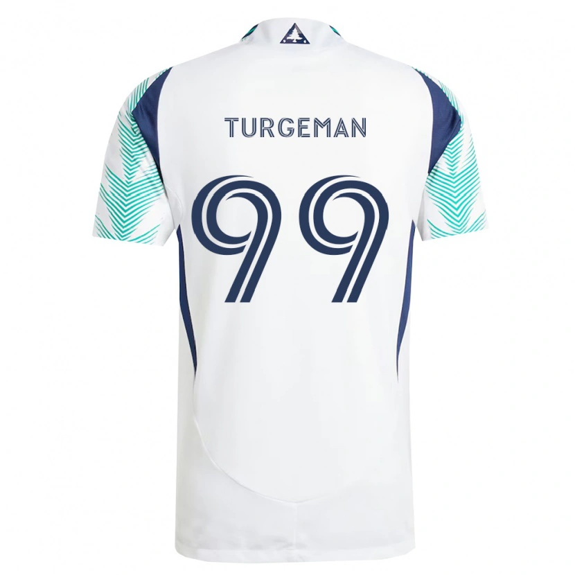 Danxen Kobiety Dor Turgeman #99 Biały Granatowy Jasnozielony Wyjazdowa Koszulka 2026/27 Koszulki Klubowe