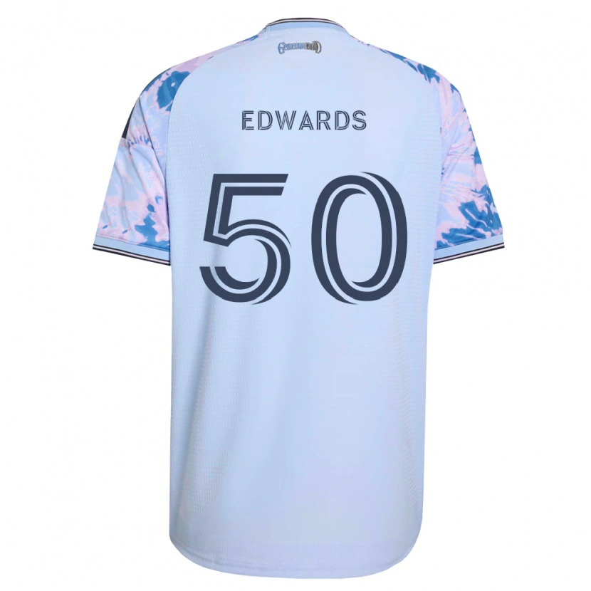 Danxen Kobiety Aaron Edwards #50 Królewski Niebieski Biały Czarny Wyjazdowa Koszulka 2026/27 Koszulki Klubowe