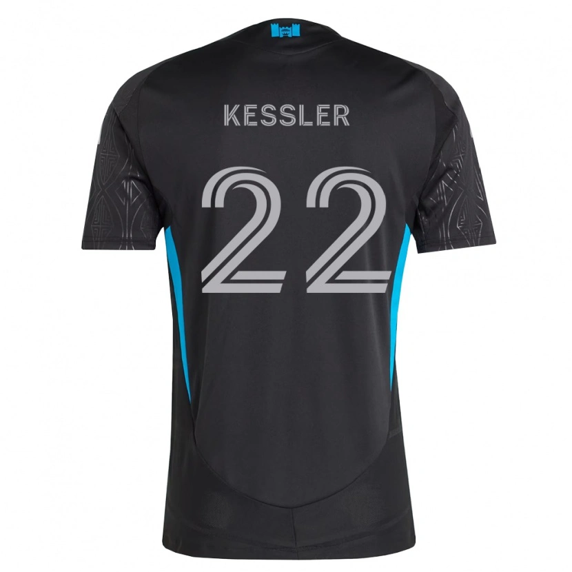 Danxen Kobiety Henry Kessler #22 Czarny Biały Błękitny Wyjazdowa Koszulka 2026/27 Koszulki Klubowe