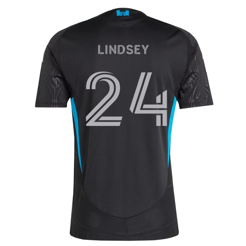 Danxen Kobiety Jaylin Lindsey #24 Czarny Biały Błękitny Wyjazdowa Koszulka 2026/27 Koszulki Klubowe