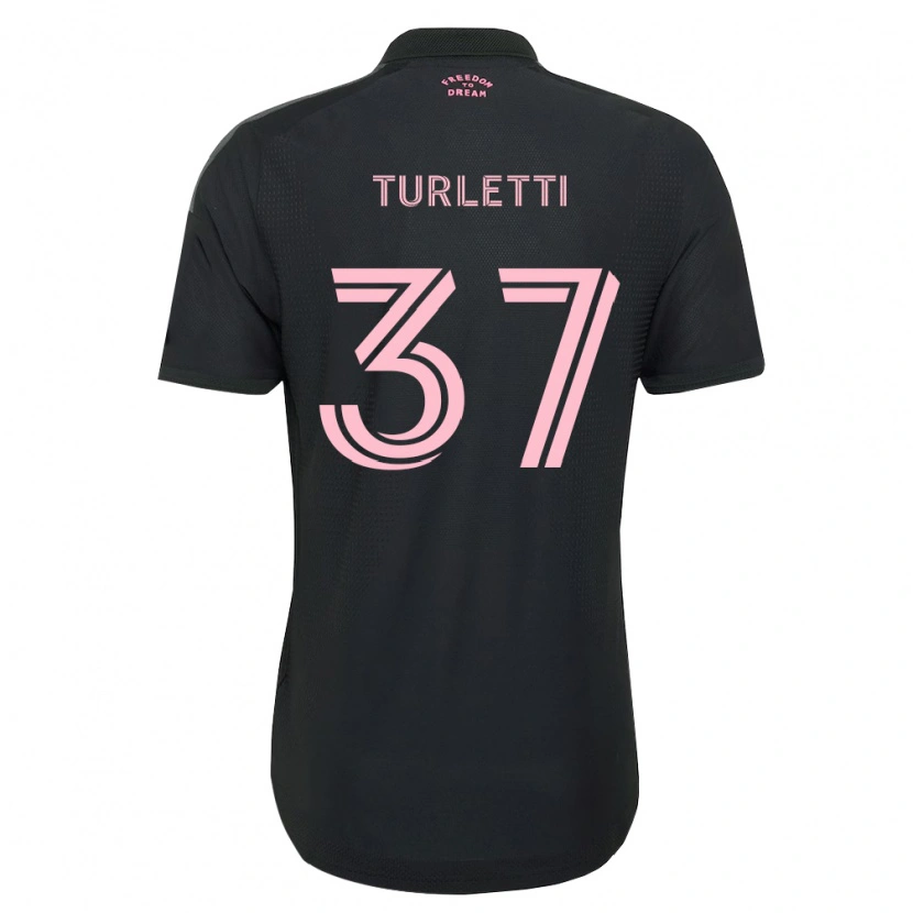 Danxen Kobiety Mateo Turletti #37 Różowy Czarny Biały Wyjazdowa Koszulka 2026/27 Koszulki Klubowe
