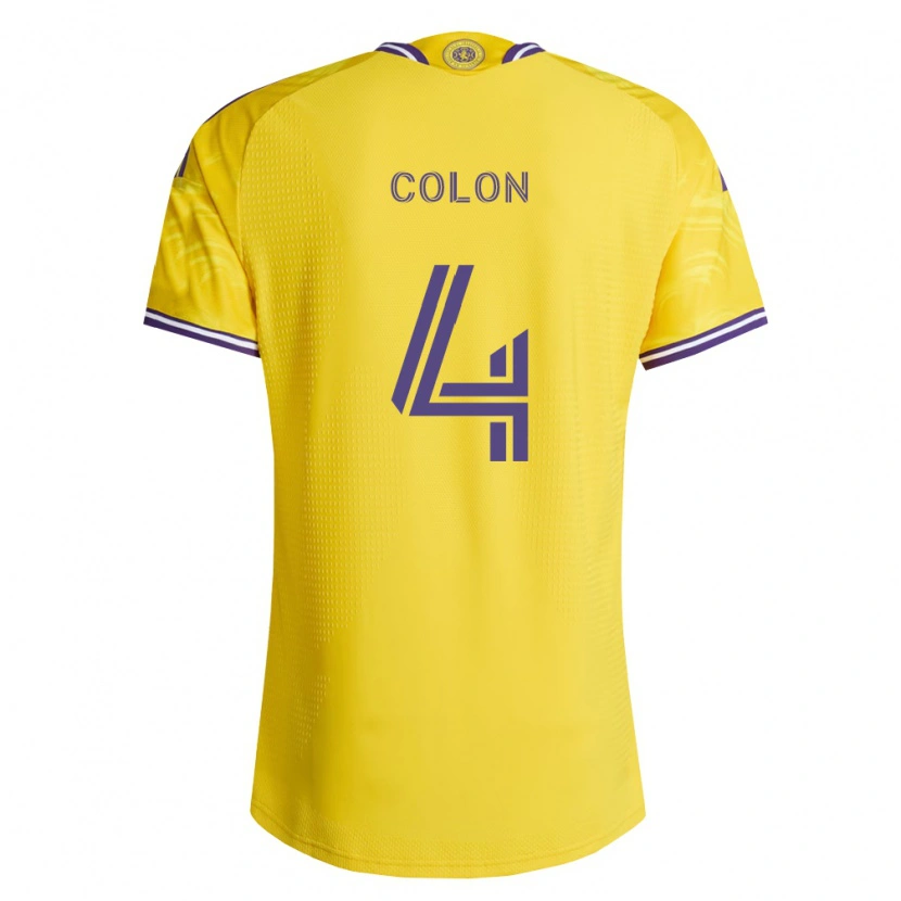 Danxen Kobiety Xzavier Colon #4 Żółty Fioletowy Wyjazdowa Koszulka 2026/27 Koszulki Klubowe