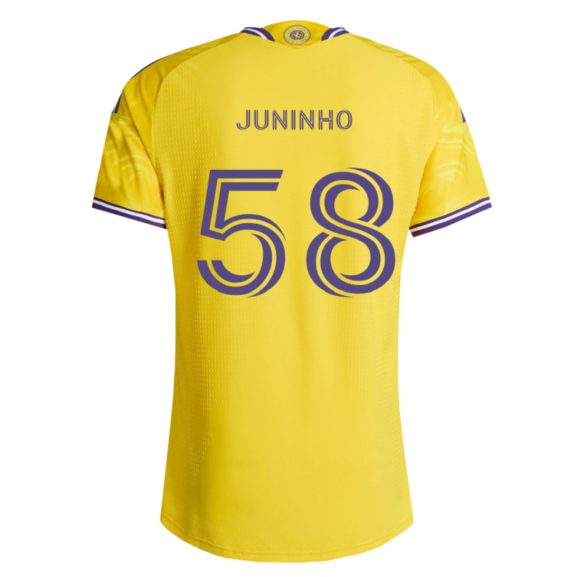 Danxen Kobiety Juninho #58 Żółty Fioletowy Wyjazdowa Koszulka 2026/27 Koszulki Klubowe