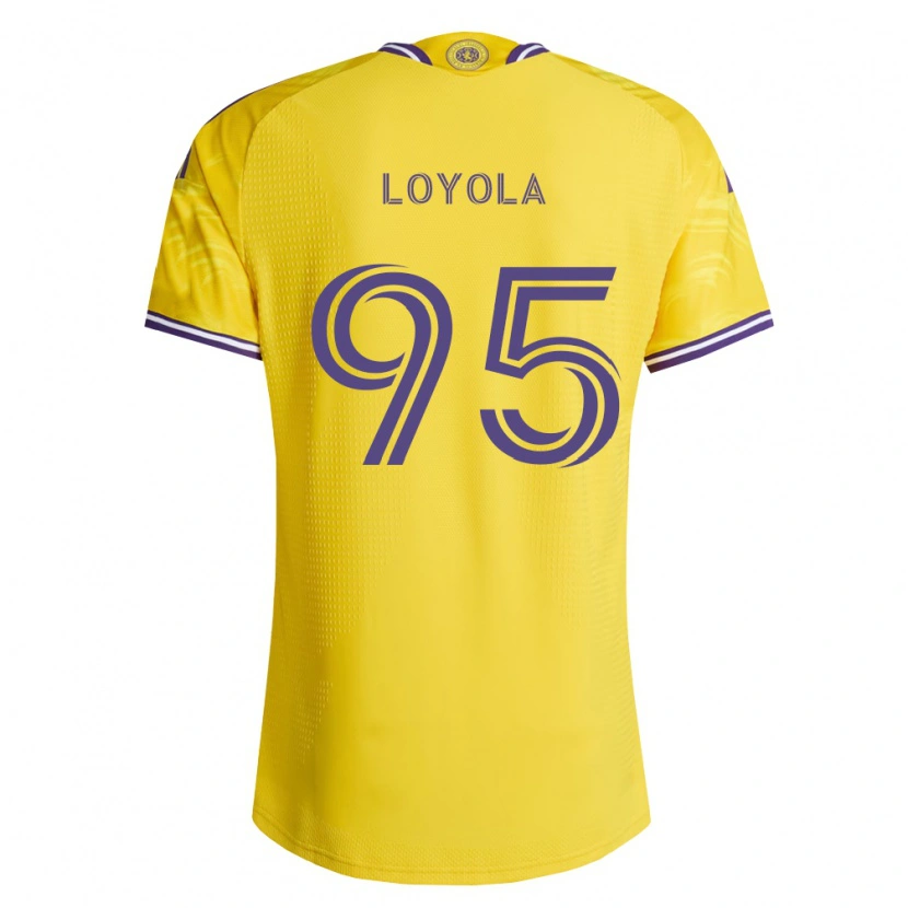 Danxen Kobiety Favian Loyola #95 Żółty Fioletowy Wyjazdowa Koszulka 2026/27 Koszulki Klubowe