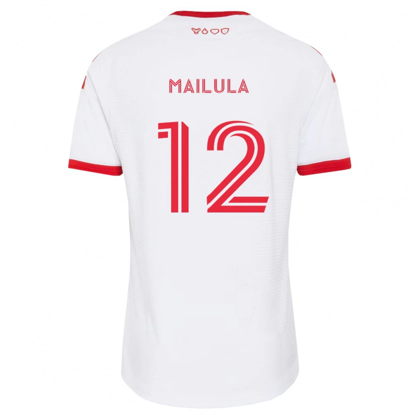 Danxen Kobiety Cassius Mailula #12 Biały Czerwony Czarny Wyjazdowa Koszulka 2026/27 Koszulki Klubowe