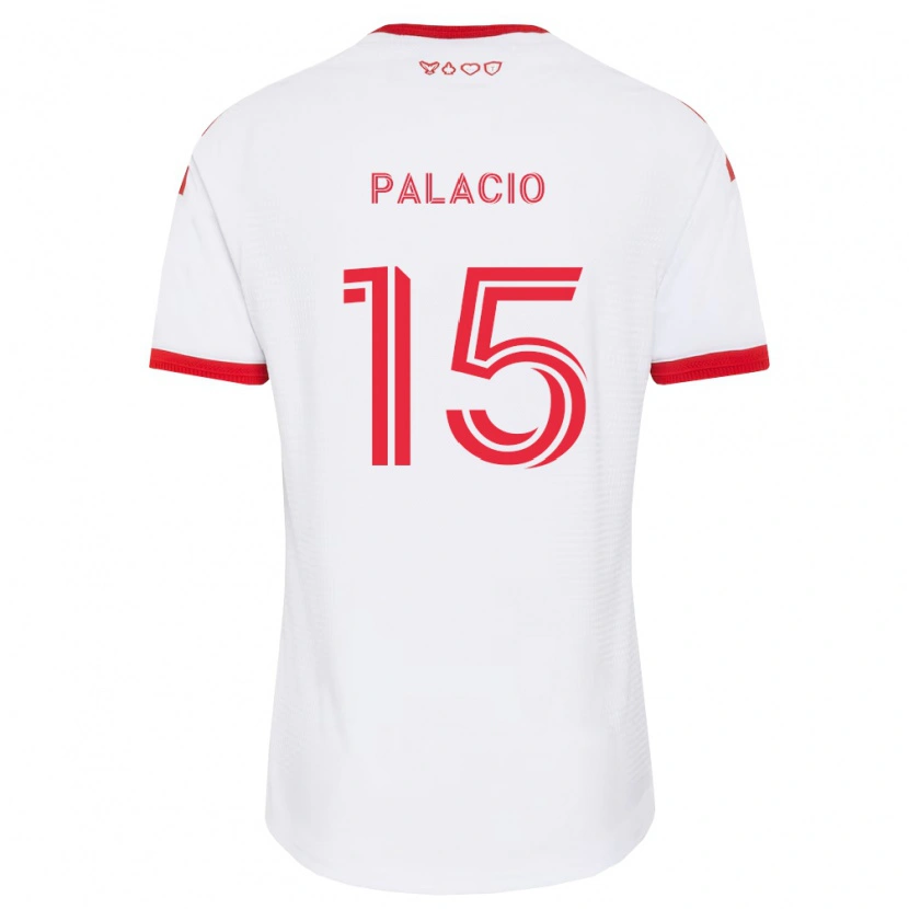 Danxen Kobiety Nelson Palacio #15 Biały Czerwony Czarny Wyjazdowa Koszulka 2026/27 Koszulki Klubowe