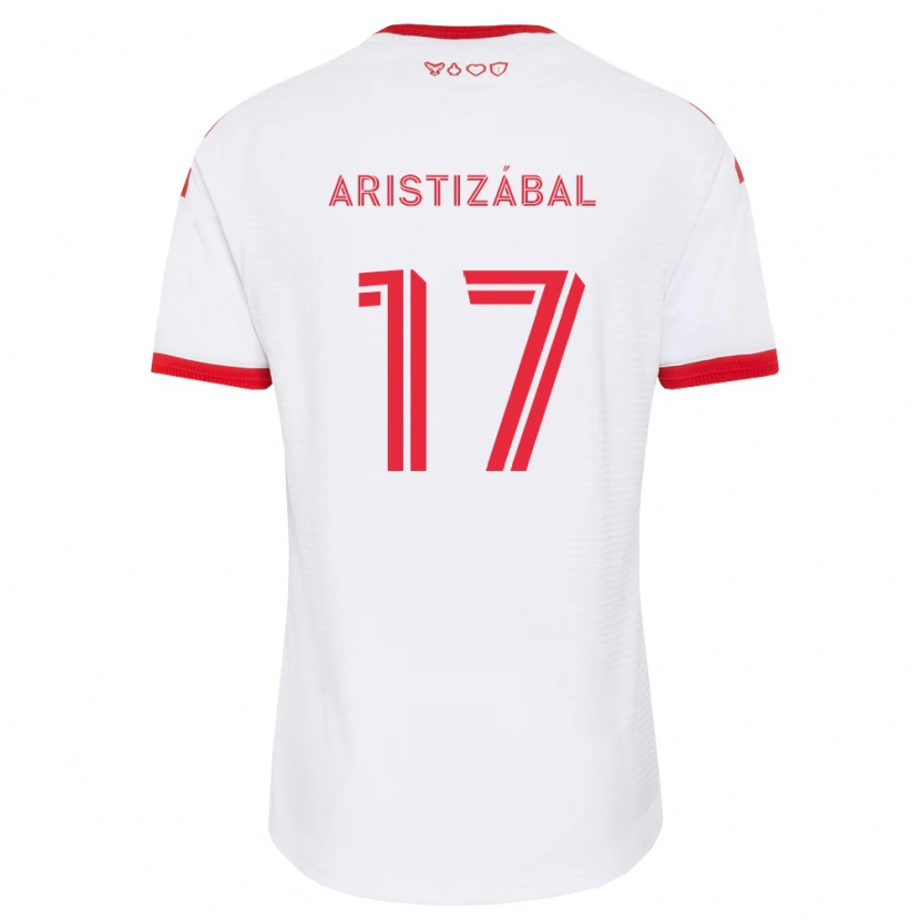 Danxen Kobiety Emilio Aristizábal #17 Biały Czerwony Czarny Wyjazdowa Koszulka 2026/27 Koszulki Klubowe