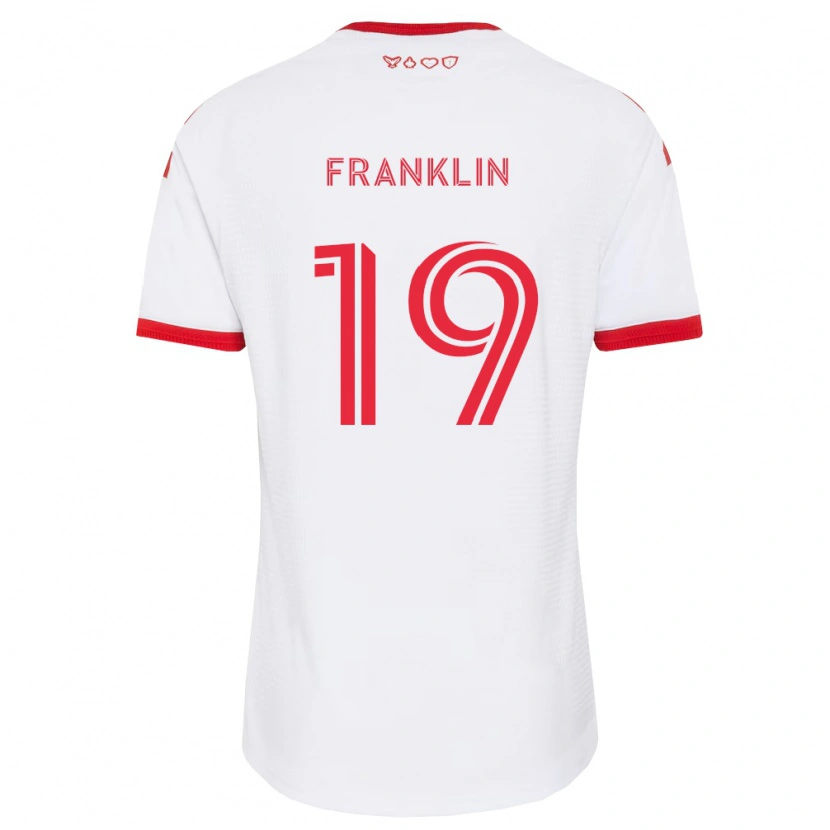 Danxen Kobiety Kobe Franklin #19 Biały Czerwony Czarny Wyjazdowa Koszulka 2026/27 Koszulki Klubowe