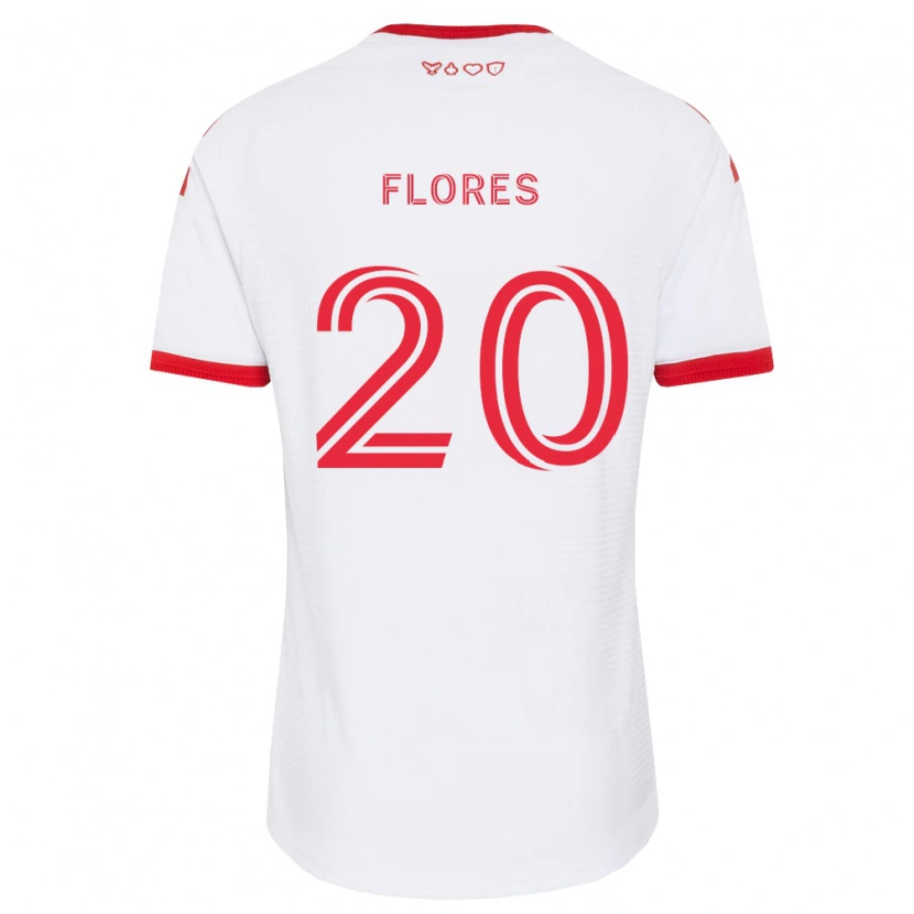 Danxen Kobiety Deybi Flores #20 Biały Czerwony Czarny Wyjazdowa Koszulka 2026/27 Koszulki Klubowe