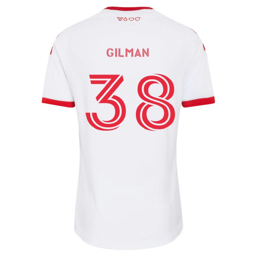 Danxen Kobiety Jackson Gilman #38 Biały Czerwony Czarny Wyjazdowa Koszulka 2026/27 Koszulki Klubowe