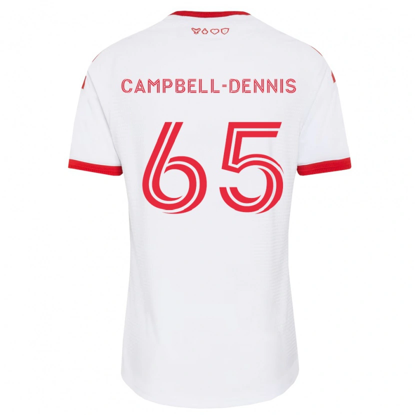 Danxen Kobiety Raequan Campbell-Dennis #65 Biały Czerwony Czarny Wyjazdowa Koszulka 2026/27 Koszulki Klubowe