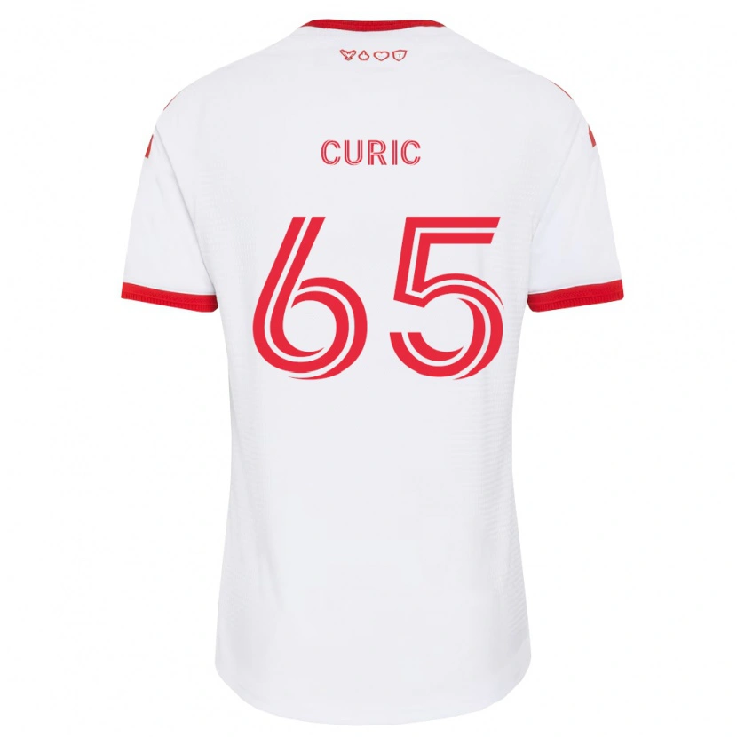 Danxen Kobiety Antony Curic #65 Biały Czerwony Czarny Wyjazdowa Koszulka 2026/27 Koszulki Klubowe