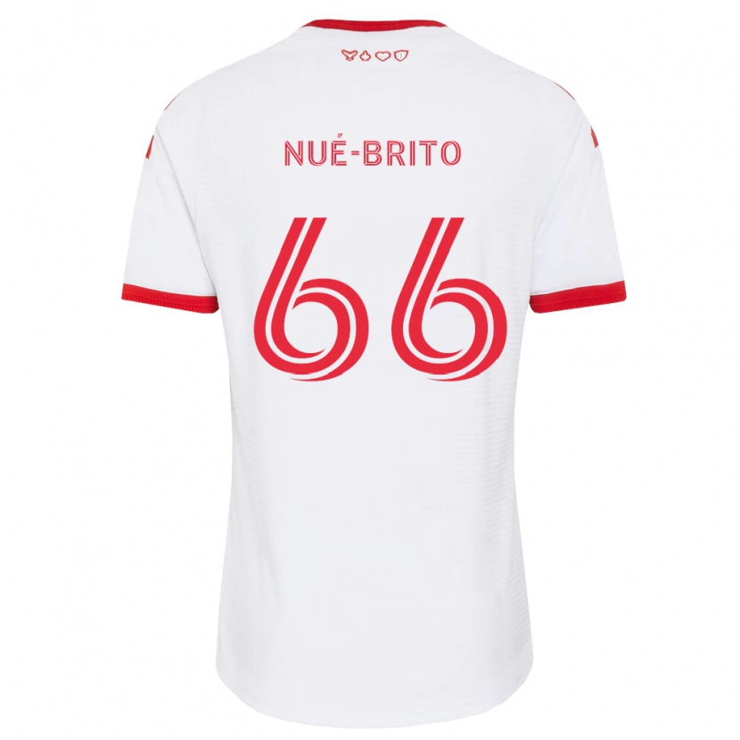 Danxen Kobiety Diego Nué-Brito #66 Biały Czerwony Czarny Wyjazdowa Koszulka 2026/27 Koszulki Klubowe
