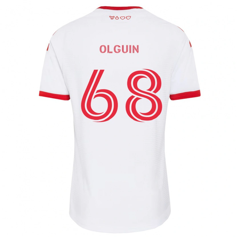 Danxen Kobiety Lucas Olguin #68 Biały Czerwony Czarny Wyjazdowa Koszulka 2026/27 Koszulki Klubowe