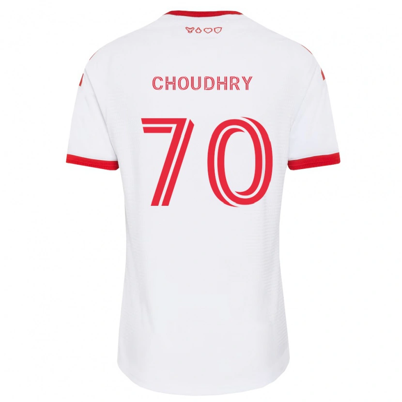Danxen Kobiety Benjamin Choudhry #70 Biały Czerwony Czarny Wyjazdowa Koszulka 2026/27 Koszulki Klubowe