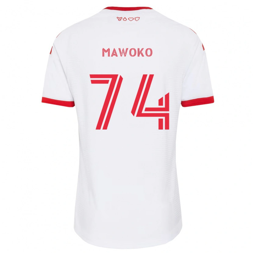 Danxen Kobiety Kundai Mawoko #74 Biały Czerwony Czarny Wyjazdowa Koszulka 2026/27 Koszulki Klubowe