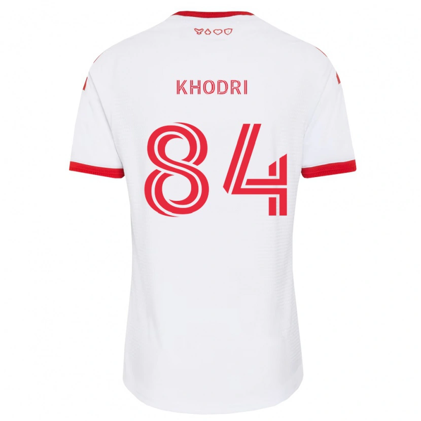 Danxen Kobiety Elias Khodri #84 Biały Czerwony Czarny Wyjazdowa Koszulka 2026/27 Koszulki Klubowe