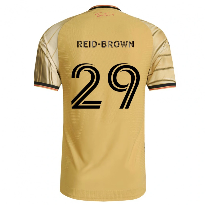 Danxen Kobiety Tahir Reid-Brown #29 Brązowy Żółty Czarny Wyjazdowa Koszulka 2026/27 Koszulki Klubowe