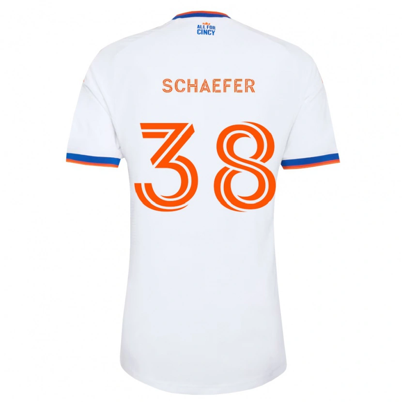 Danxen Kobiety Brian Schaefer #38 Biały Granatowy Pomarańczowy Wyjazdowa Koszulka 2026/27 Koszulki Klubowe