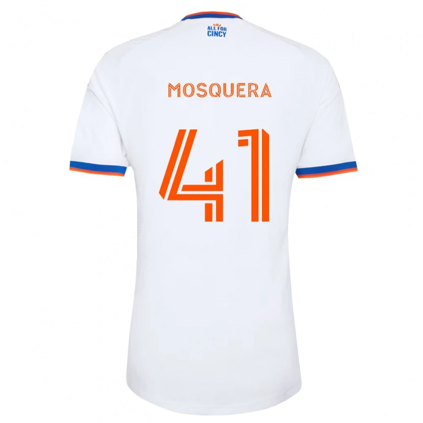 Danxen Kobiety Deiver Mosquera #41 Biały Granatowy Pomarańczowy Wyjazdowa Koszulka 2026/27 Koszulki Klubowe