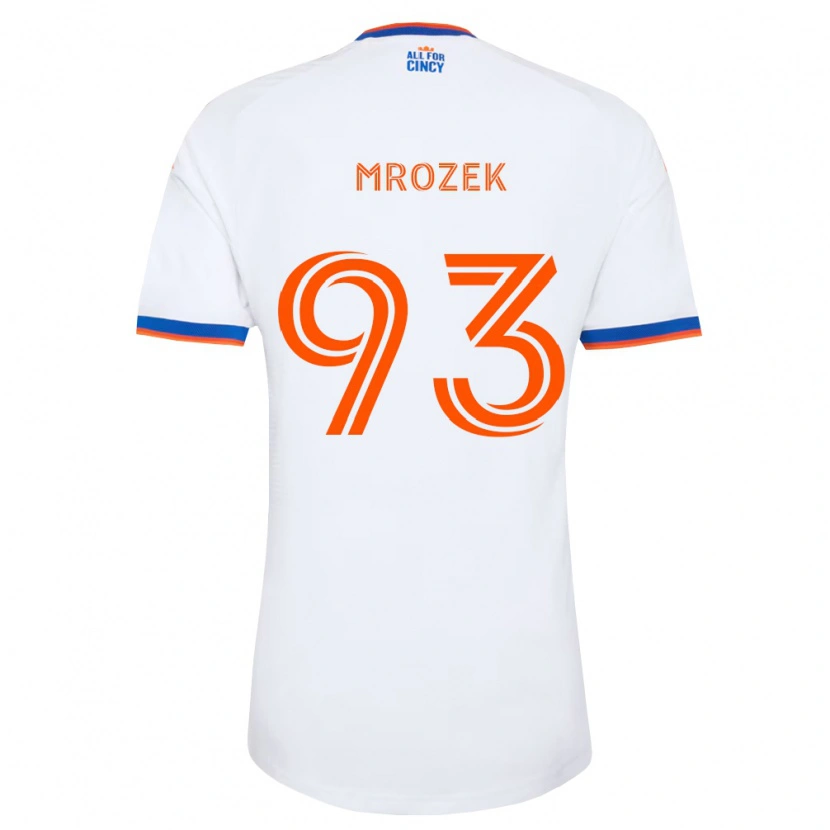 Danxen Kobiety Fabian Mrozek #93 Biały Granatowy Pomarańczowy Wyjazdowa Koszulka 2026/27 Koszulki Klubowe