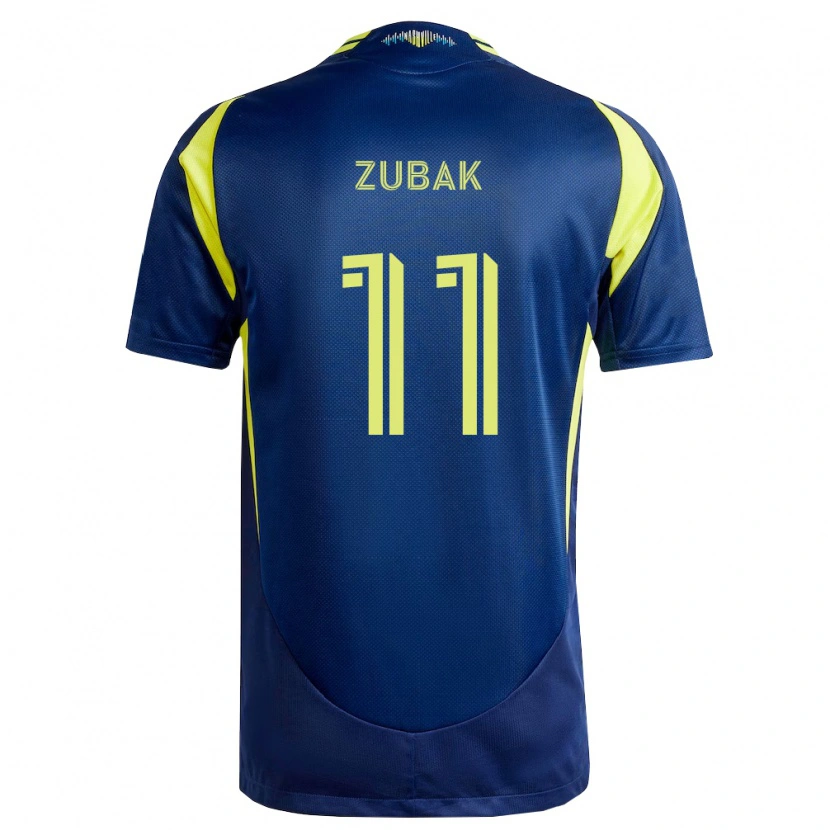 Danxen Kobiety Ethan Zubak #11 Żółty Granatowy Wyjazdowa Koszulka 2026/27 Koszulki Klubowe