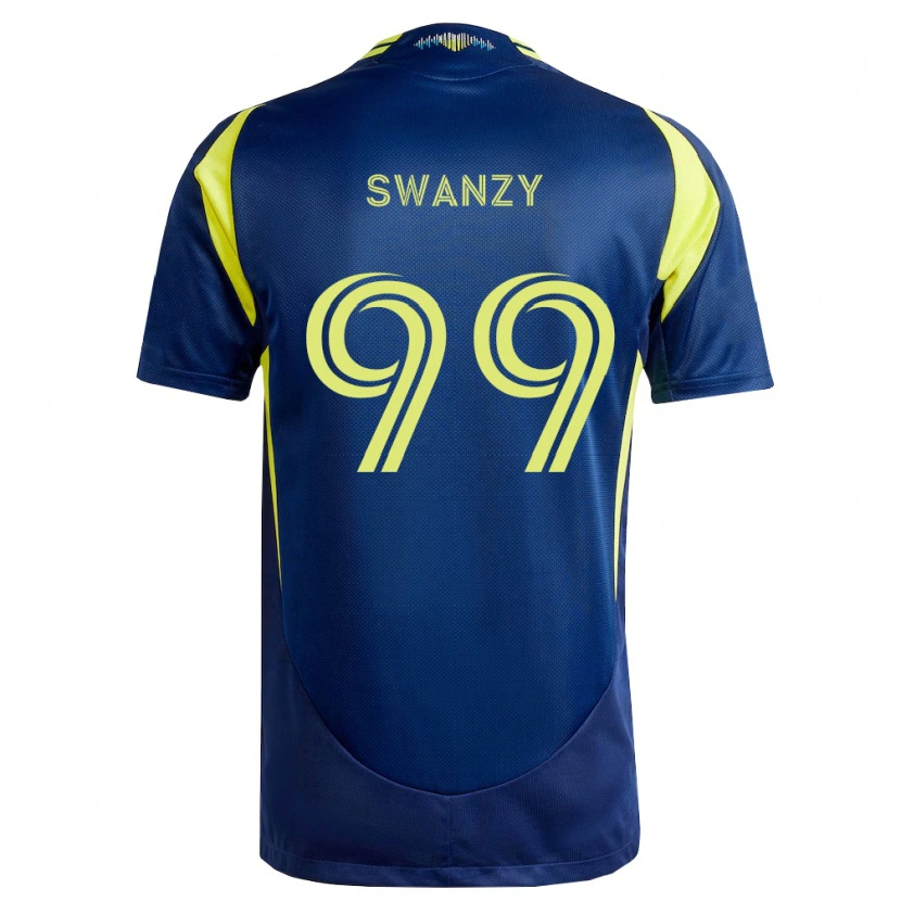 Danxen Kobiety Joshua Swanzy #99 Żółty Granatowy Wyjazdowa Koszulka 2026/27 Koszulki Klubowe