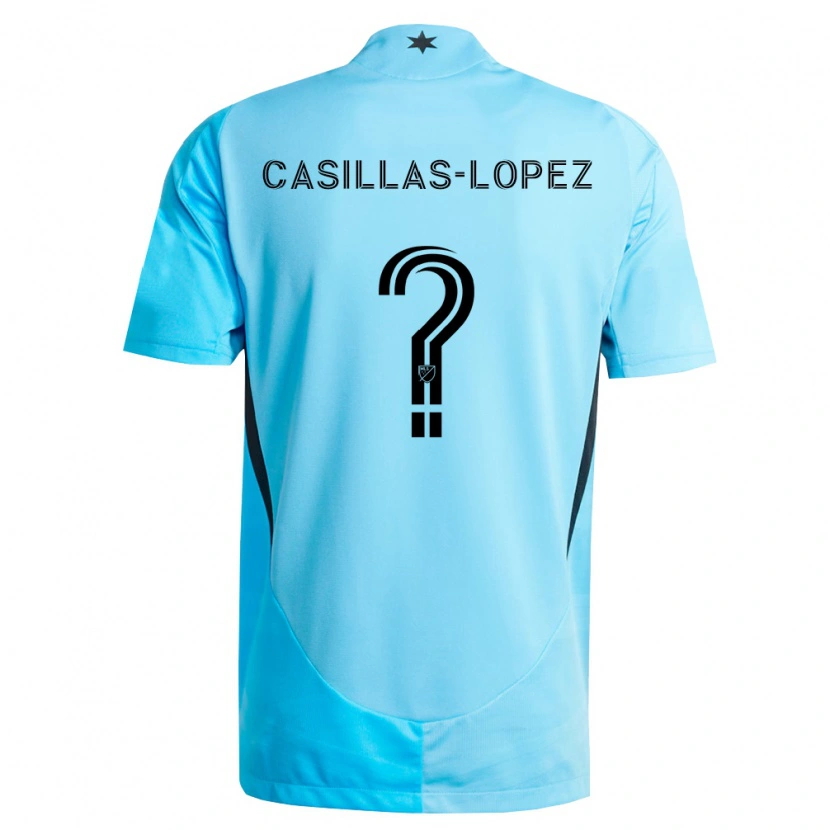 Danxen Kobiety Carlos Casillas-Lopez #0 Jasny Niebieski Czarny Wyjazdowa Koszulka 2026/27 Koszulki Klubowe