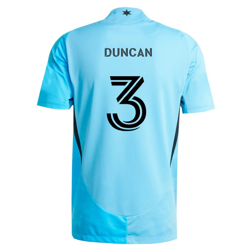 Danxen Kobiety Kyle Duncan #3 Jasny Niebieski Czarny Wyjazdowa Koszulka 2026/27 Koszulki Klubowe
