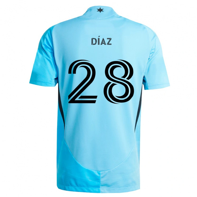 Danxen Kobiety Jefferson Díaz #28 Jasny Niebieski Czarny Wyjazdowa Koszulka 2026/27 Koszulki Klubowe