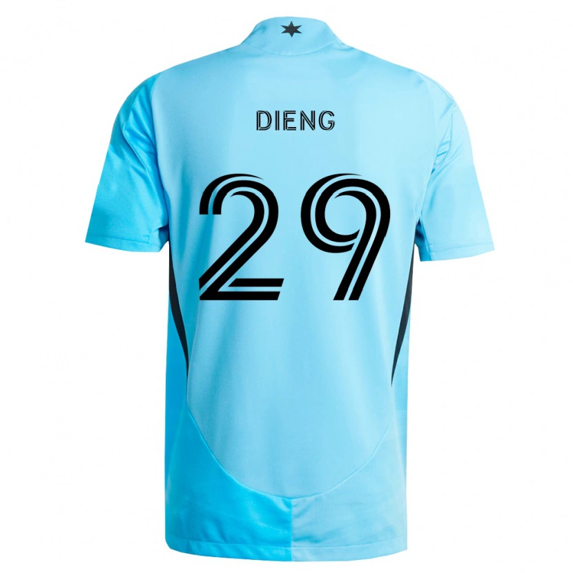 Danxen Kobiety Mamadou Dieng #29 Jasny Niebieski Czarny Wyjazdowa Koszulka 2026/27 Koszulki Klubowe