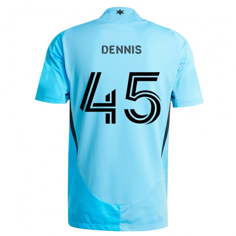 Danxen Kobiety Tim Dennis #45 Jasny Niebieski Czarny Wyjazdowa Koszulka 2026/27 Koszulki Klubowe