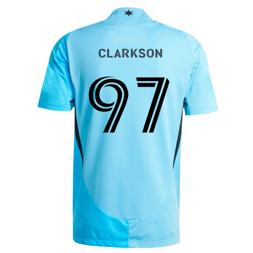 Danxen Kobiety Jack Clarkson #97 Jasny Niebieski Czarny Wyjazdowa Koszulka 2026/27 Koszulki Klubowe