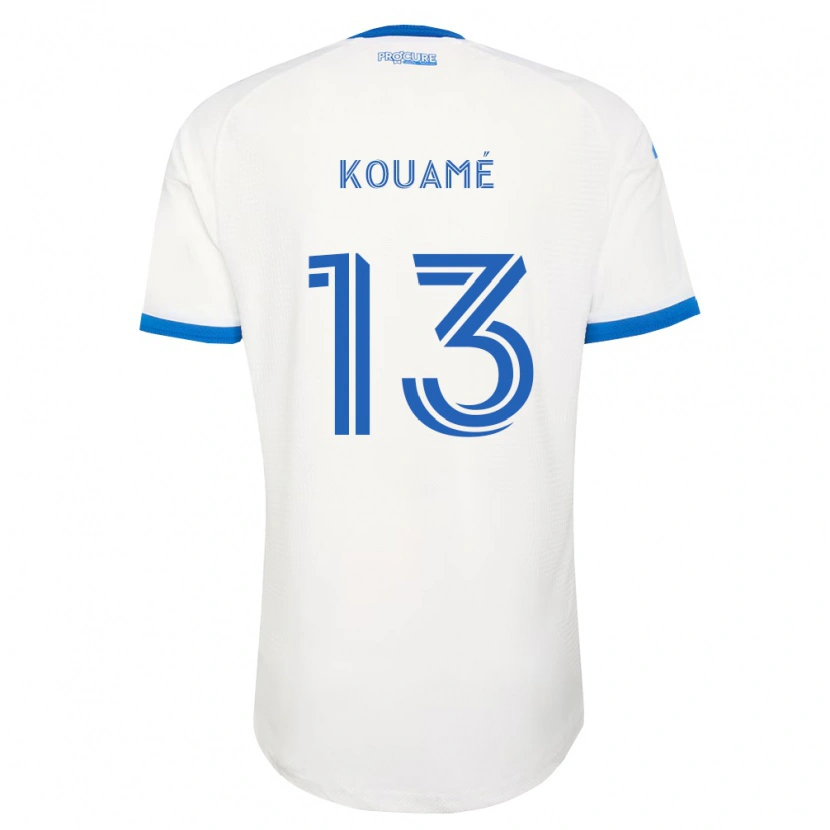 Danxen Kobiety Rafael Kouamé #13 Błękitny Biały Wyjazdowa Koszulka 2026/27 Koszulki Klubowe