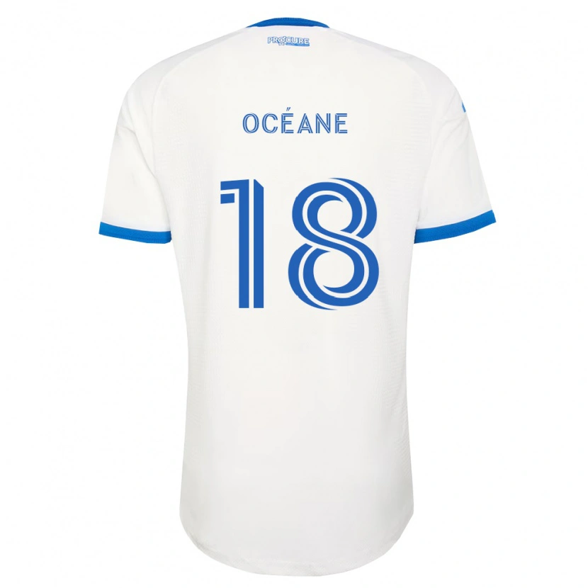 Danxen Kobiety Blouin Océane #18 Błękitny Biały Wyjazdowa Koszulka 2026/27 Koszulki Klubowe