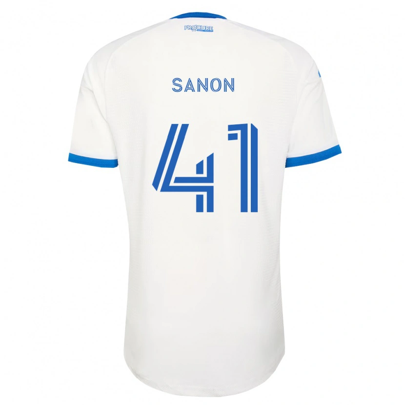 Danxen Kobiety Jérémy Sanon #41 Błękitny Biały Wyjazdowa Koszulka 2026/27 Koszulki Klubowe