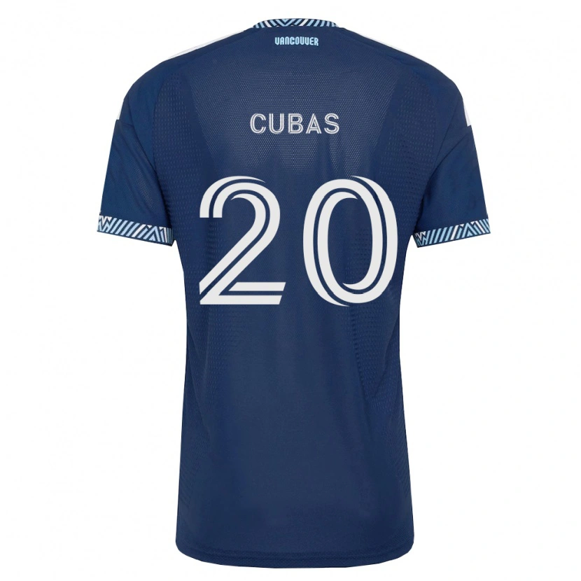 Danxen Kobiety Andrés Cubas #20 Głęboki Niebieski Biały Wyjazdowa Koszulka 2026/27 Koszulki Klubowe