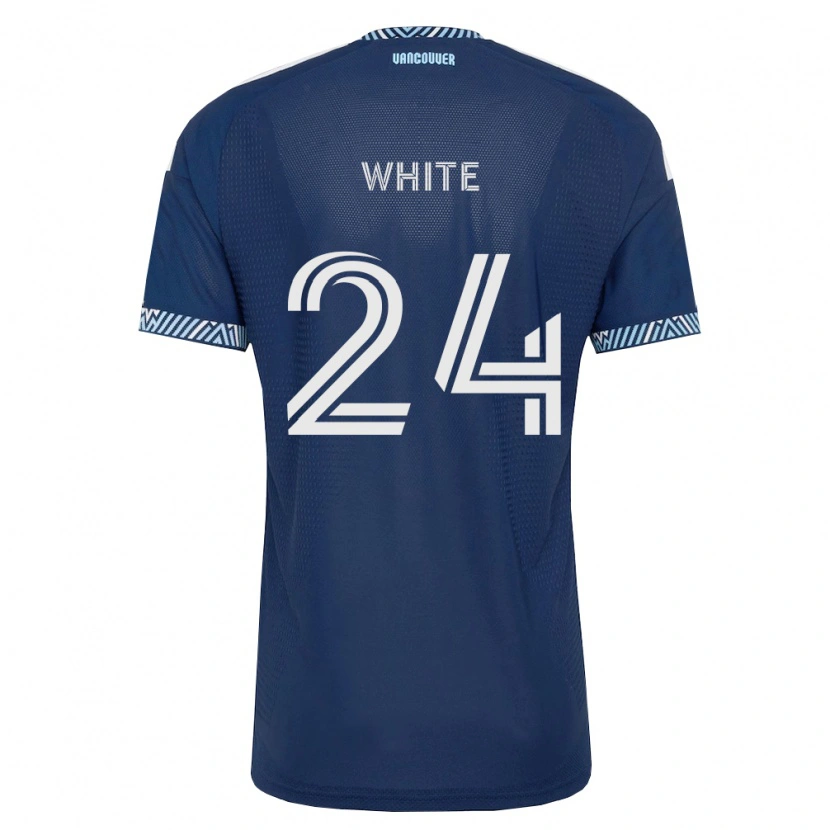 Danxen Kobiety Brian White #24 Głęboki Niebieski Biały Wyjazdowa Koszulka 2026/27 Koszulki Klubowe
