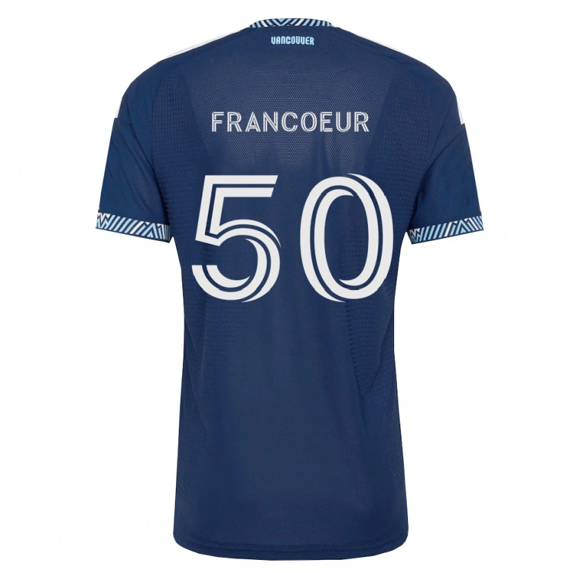 Danxen Kobiety Isaac Francoeur #50 Głęboki Niebieski Biały Wyjazdowa Koszulka 2026/27 Koszulki Klubowe