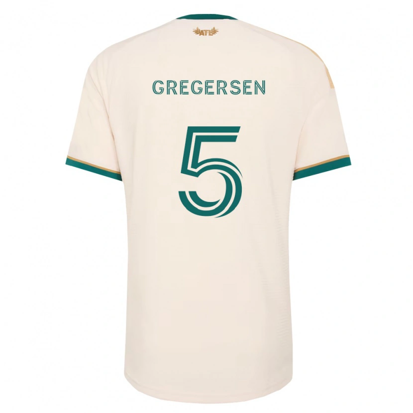 Danxen Kobiety Stian Gregersen #5 Szampan Zielony Wyjazdowa Koszulka 2026/27 Koszulki Klubowe